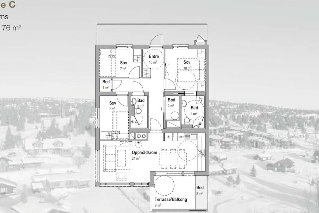 Appartamento Beautiful Penthouse With Panoramic View At Sjusjoen Esterno foto